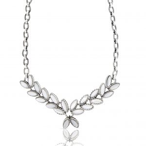 Double Leaf Bridal Necklace
