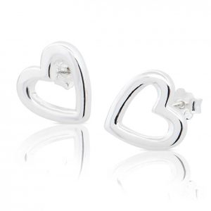 SILVER HEART EARRINGS