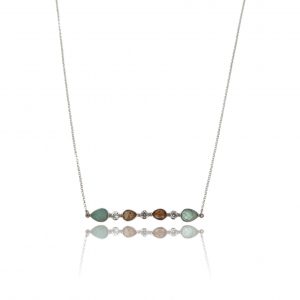 Rainbow Bar Necklace Andean Opal