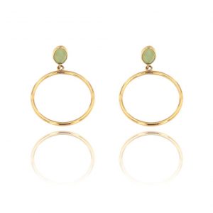 Eclipse 18k Andean Opal Earrings