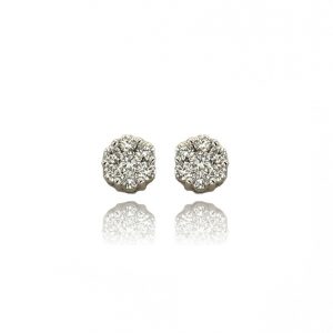 Diamond Stud 10k White Gold Earrings