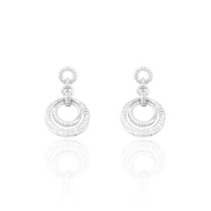 Double Circle Crystal Earrings